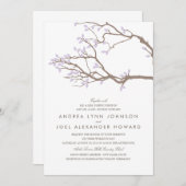 Blissful Branches Wedding Invitation Kaart (Voorkant / Achterkant)