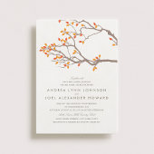 Blissful Branches Wedding Invitation Kaart