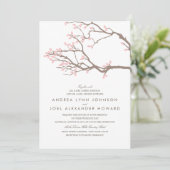 Blissful Branches Wedding Invitation Kaart (Staand voorkant)