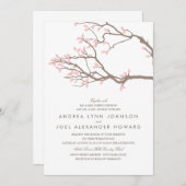 Blissful Branches Wedding Invitation Kaart (Voorkant / Achterkant)