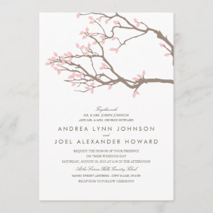 Blissful Branches Wedding Invitation Kaart