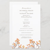 Blissful Branches Wedding Programme (Voorkant / Achterkant)