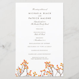 Blissful Branches Wedding Programme