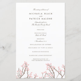 Blissful Branches Wedding Programme