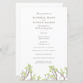 Blissful Branches Wedding Programme (Voorkant / Achterkant)