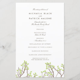 Blissful Branches Wedding Programme