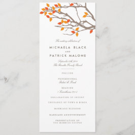 Blissful Branches Wedding Programme Programmakaart