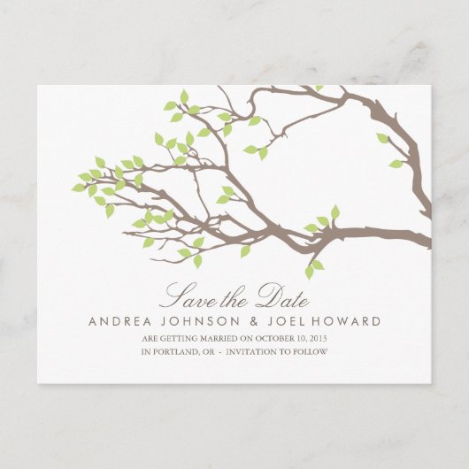 Blissful Branches Wedding Save the Date Briefkaart (Voorkant)