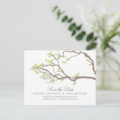 Blissful Branches Wedding Save the Date Briefkaart (Staand voorkant)