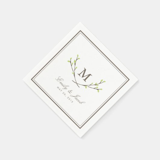 Blissful Branches Wedding Servetten (Hoek)