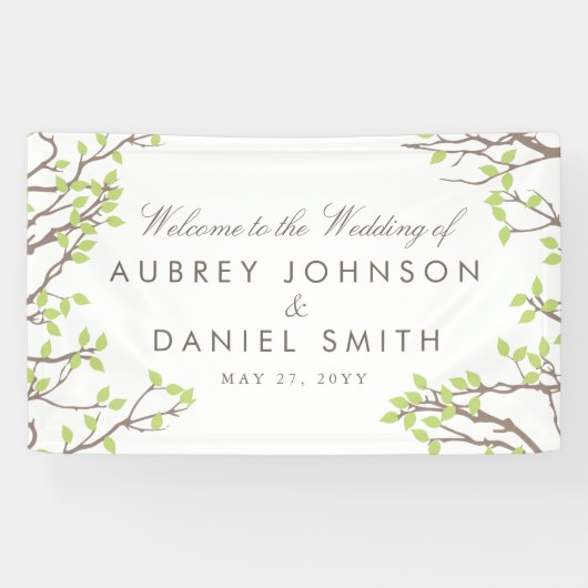 Blissful Branches Wedding Spandoek (Horizontaal)