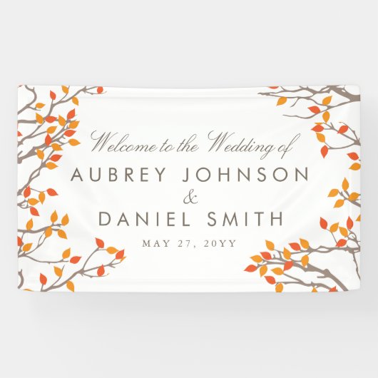 Blissful Branches Wedding Spandoek (Horizontaal)