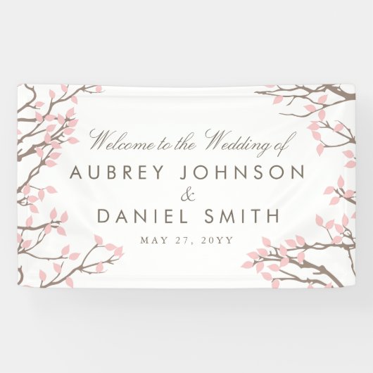 Blissful Branches Wedding Spandoek (Horizontaal)