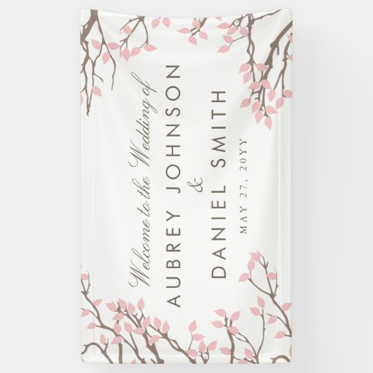 Blissful Branches Wedding Spandoek (Verticaal)