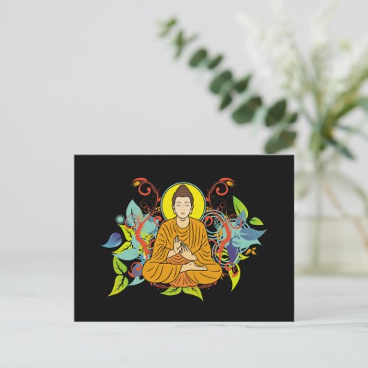 Blissful Buddha Briefkaart (Staand voorkant)