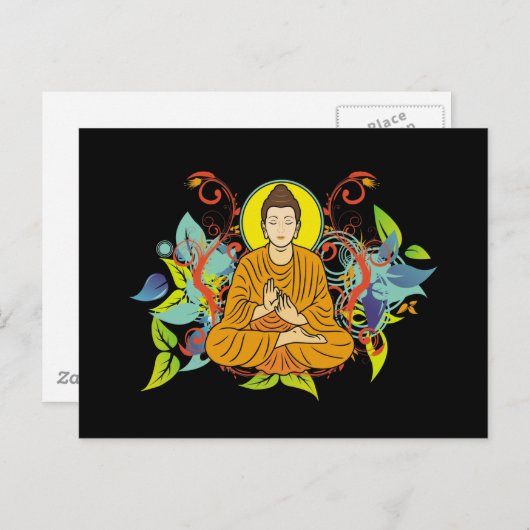 Blissful Buddha Briefkaart (Voorkant / Achterkant)