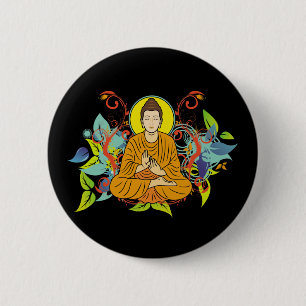 Blissful Buddha Ronde Button 5,7 Cm