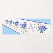 Blissful Butterfly Yoga Mat (blauw) - Personalisee (Voorkant (horizontaal))