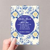 Blissful Chinoiserie Bridal Shower Invitation Acryl Uitnodigingen (Insitu (Draagbaar))
