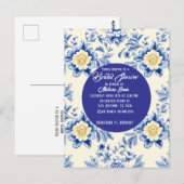 Blissful Chinoiserie Bridal Shower Invitation Briefkaart (Voorkant / Achterkant)