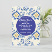 Blissful Chinoiserie Bridal Shower Invitation Kaart (Staand voorkant)