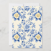 Blissful Chinoiserie Bridal Shower Invitation Kaart (Achterkant)