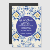 Blissful Chinoiserie Bridal Shower Invitation Magnetische Uitnodiging (Voorkant / Achterkant)