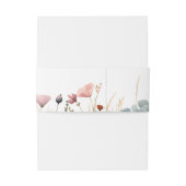 Blissful Colorful Boho Wildflower Wedding  Uitnodigingen Wikkel (Achterkant Voorbeeld)