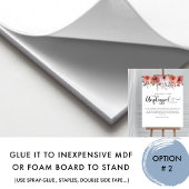 Blissful Floral Blush Blue Unplugged Ceremony Sign Poster