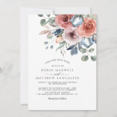 Blissful Floral, Bouquet Elegant Wedding Kaart (Voorkant)