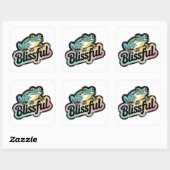 Blissful Frog Sticker - Schattigee en grappige kik (Vel)