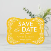 Blissful Laurel BEWERKBARE KLEUR Sla de datum Kaar Save The Date (Staand voorkant)