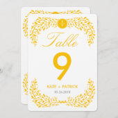 Blissful Laurel Double Sided Table Number Kaart (Voorkant / Achterkant)