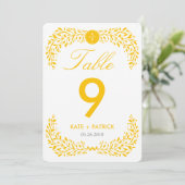 Blissful Laurel Double Sided Table Number Kaart (Staand voorkant)