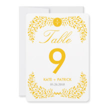 Blissful Laurel Double Sided Table Number Kaart