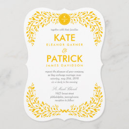 Blissful Laurel EDITABLE COLOR Weddenschap Kaart