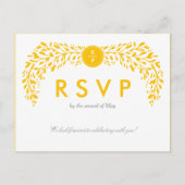 Blissful Laurel RSVP Briefkaart EDITABLE COLOR (Voorkant)