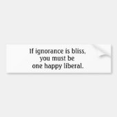 Blissful Liberal Bumpersticker (Voorkant)