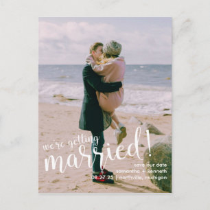 Blissful News Wedding Save the Date Briefkaart