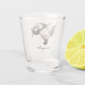 Blissful Panda Smelling Blossom Flowers Cartoon Shot Glas (Achterkant)