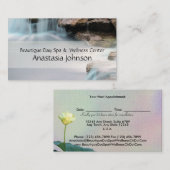 Blissful Soothing Spa Beauty Appointing Afsprakenkaartje (Voorkant / Achterkant)