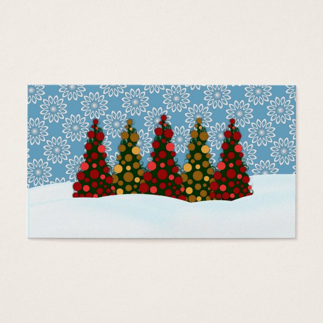 Blissfull Naar en Van Kerstmis Labels Visitekaartjes (Voorkant)