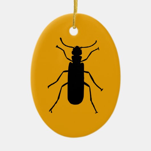 Blister Beetle Silhouette Keramisch Ornament (Voorkant)