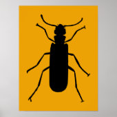 Blister Beetle Silhouette Poster (Voorkant)