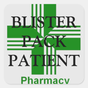 Blisterverpakking patiënt Farmaceutische sticker