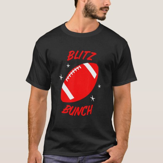Blitz Bunch Football Player Defence Lineman Line T-shirt (Voorkant)