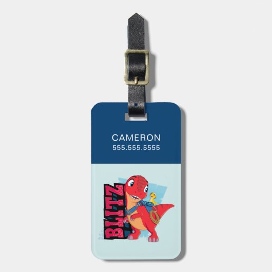 Blitz | Dino Ranch Bagagelabel (Voorkant verticaal)