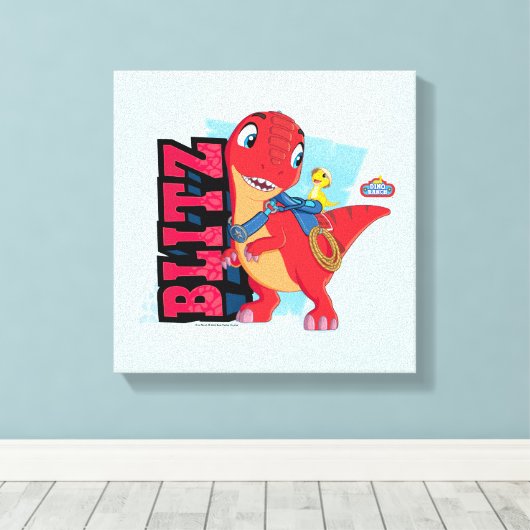 Blitz | Dino Ranch Canvas Afdruk (Insitu (Houten vloer))