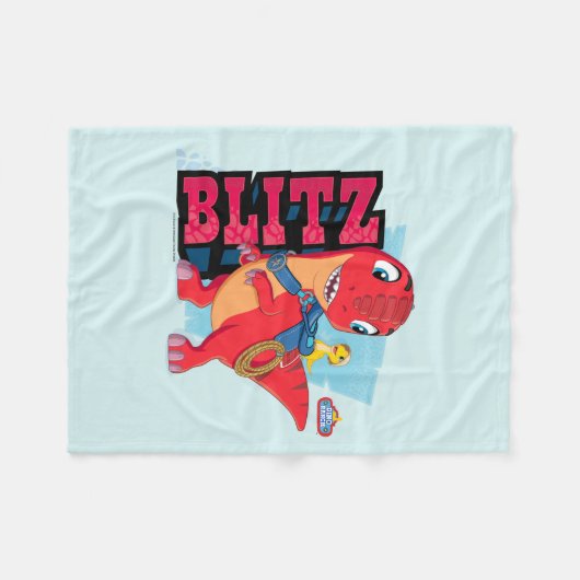 Blitz | Dino Ranch Fleece Deken (Voorkant (Horizontaal))