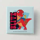 Blitz | Dino Ranch Vierkante Button 5,1 Cm (Voorkant)